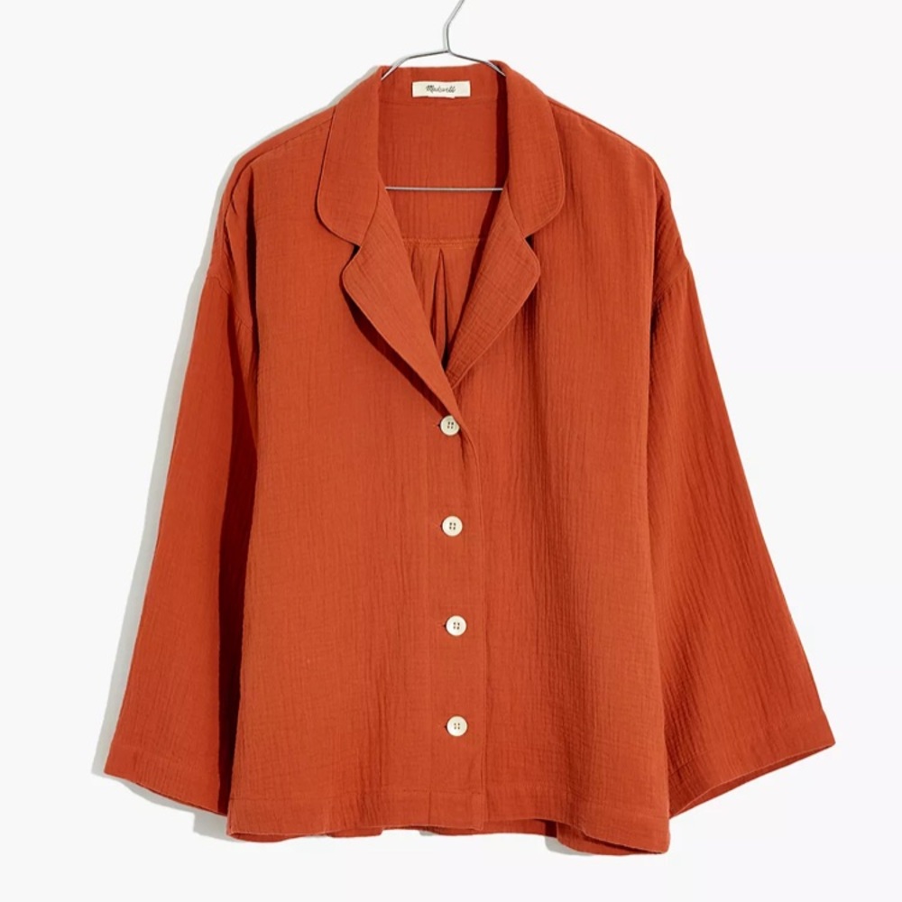 NWT Madewell Terracotta Gauze PJ Set